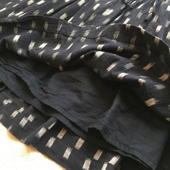 Madewell Turntable Skirt Drawstring Navy Ikat - Picture 3 of 6